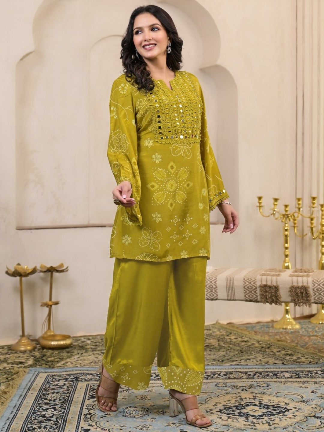 Kara Sage Full Work Premium Co-ord set-AL