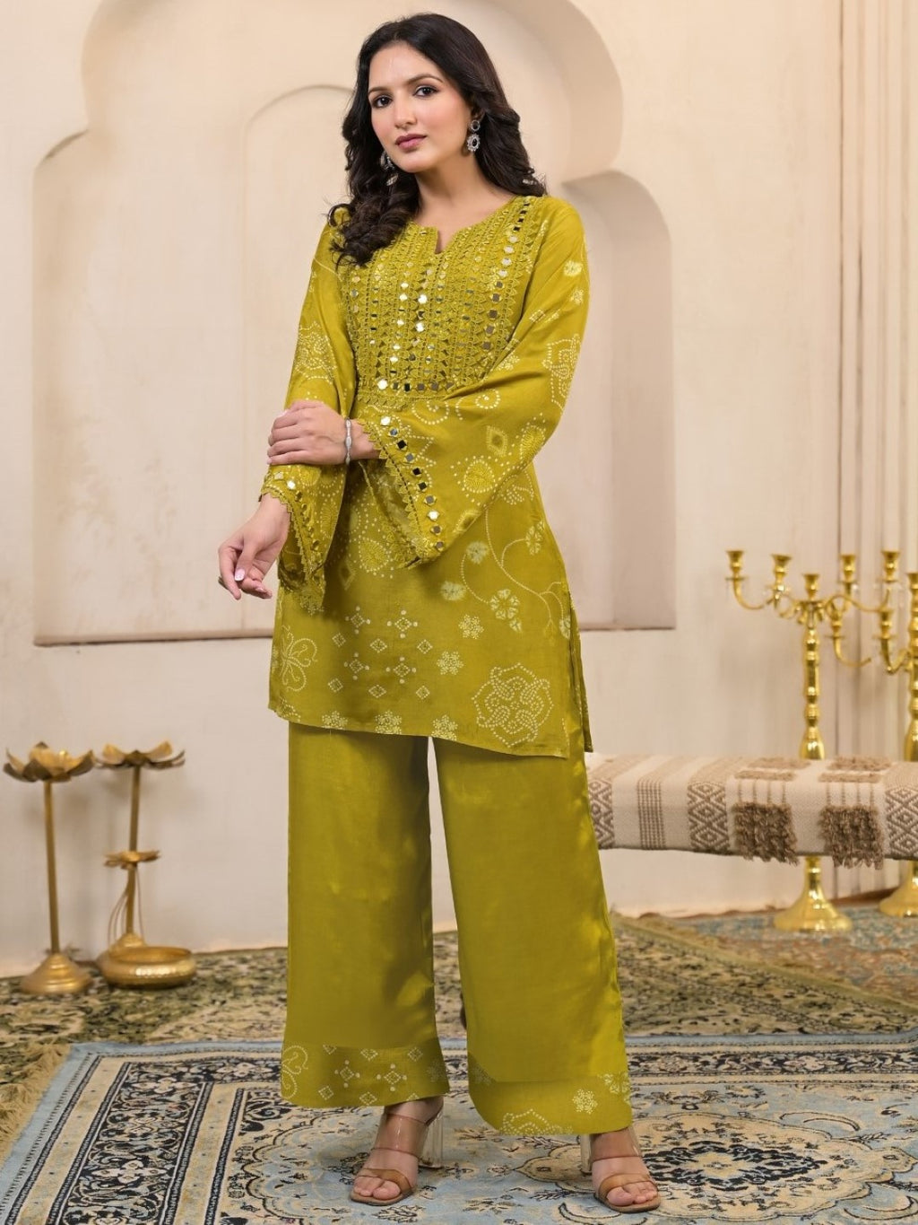 Kara Sage Full Work Premium Co-ord set-AL