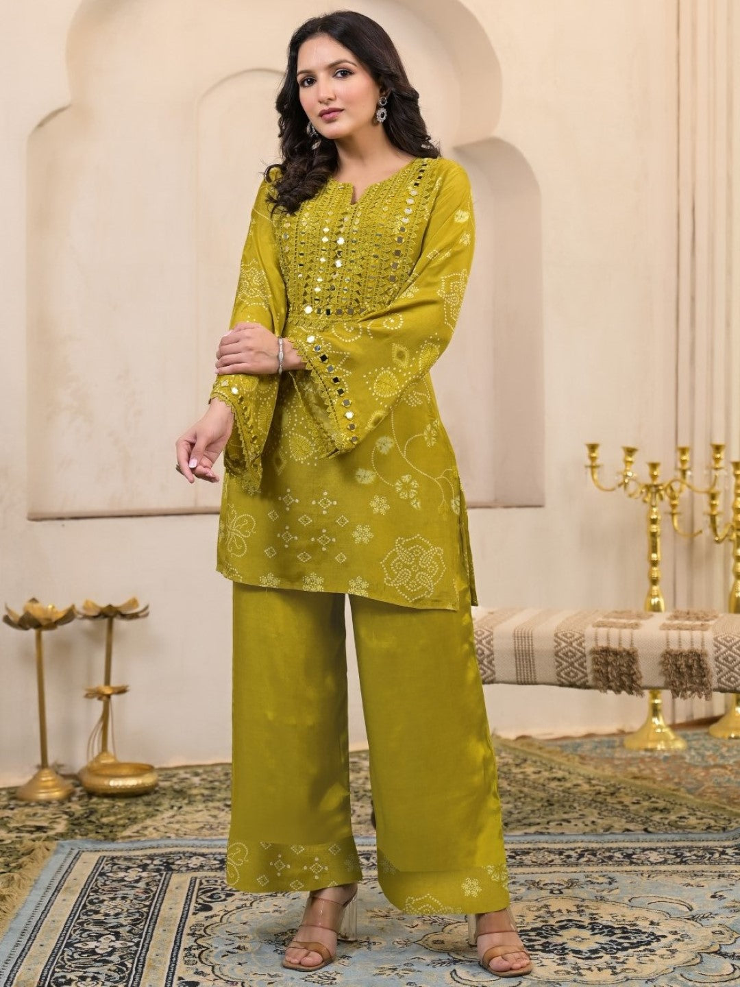 Kara Sage Full Work Premium Co-ord set-AL