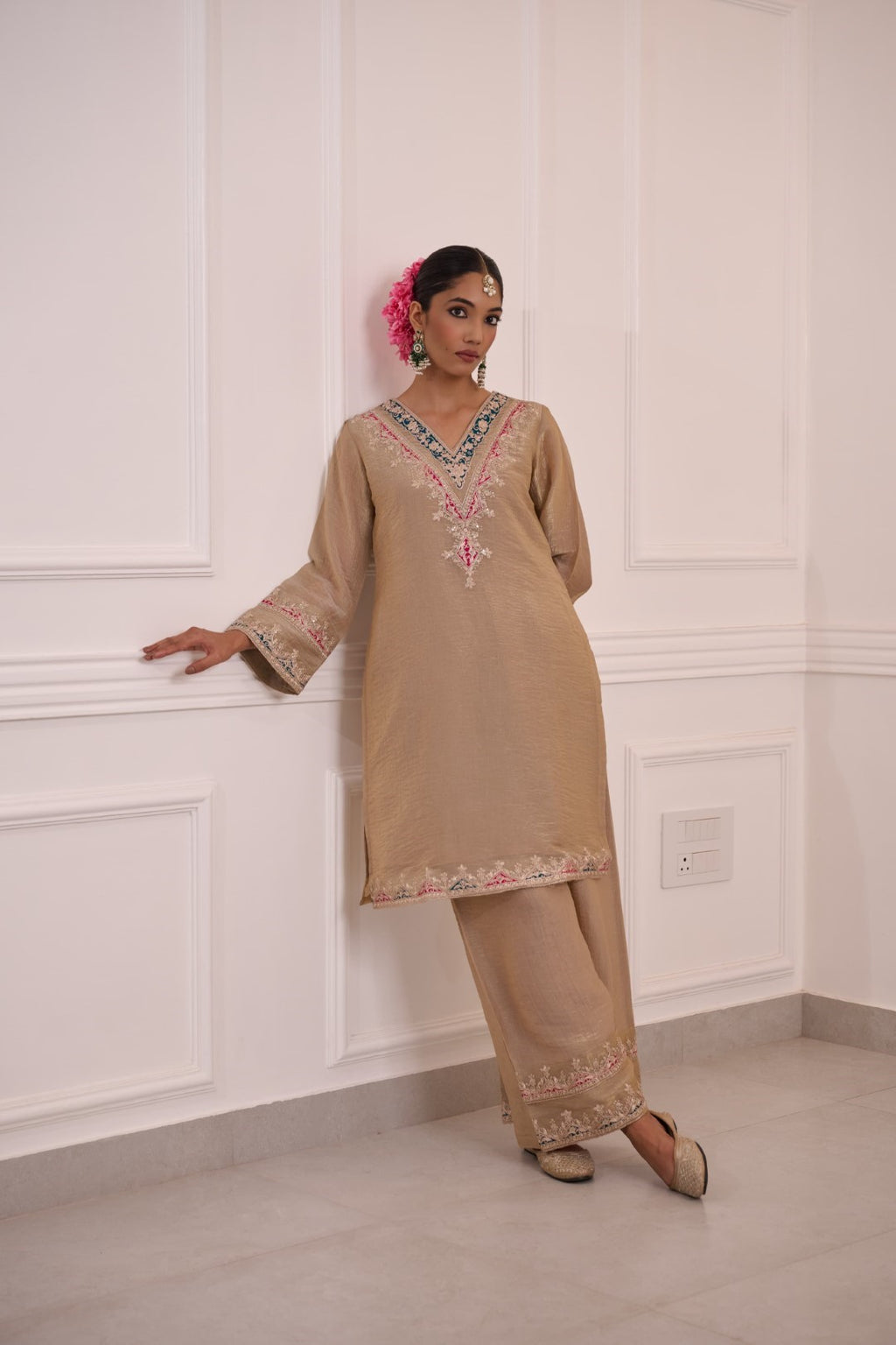 Gaurisha caramel full work premium suit set-AL