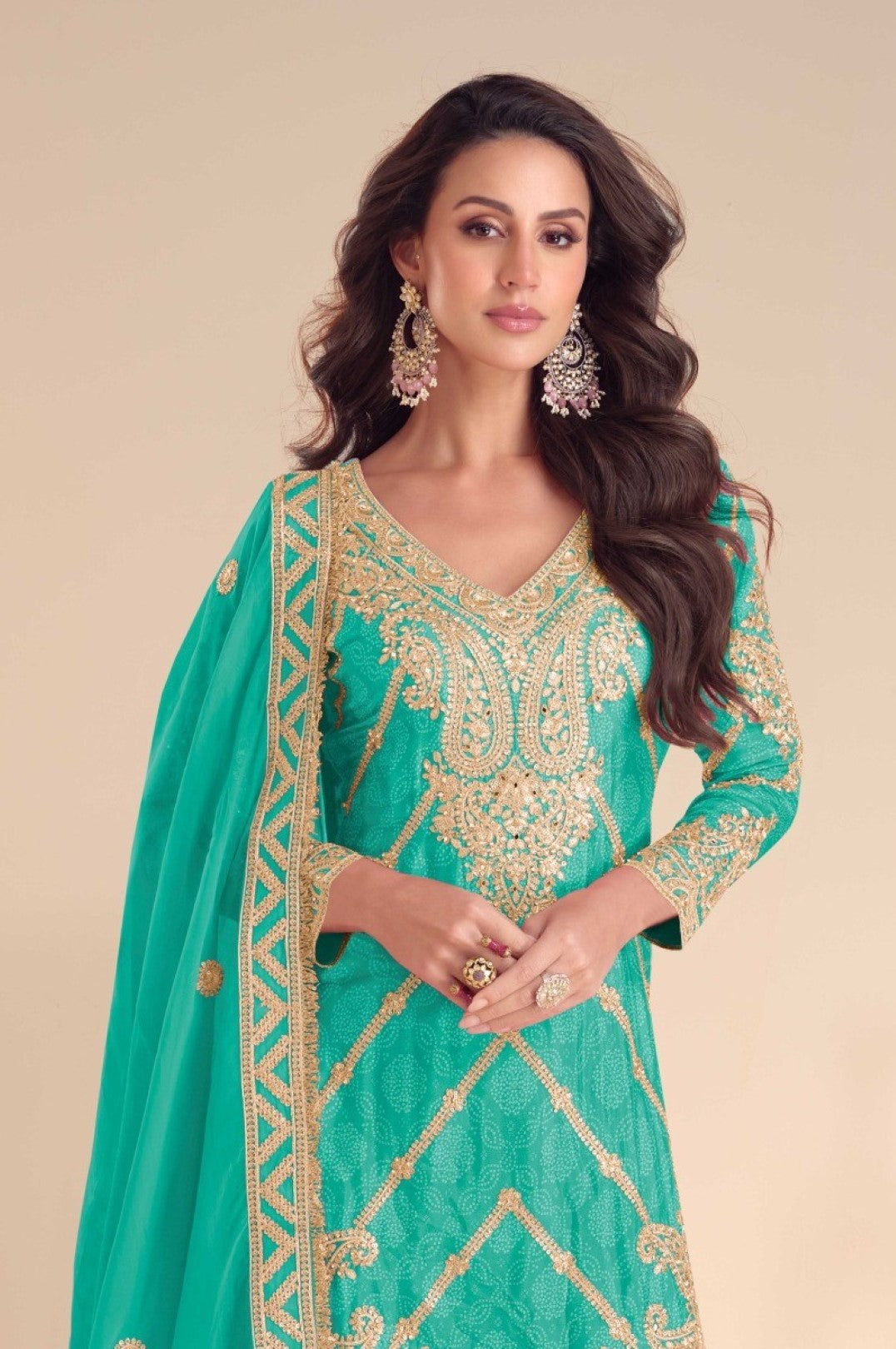 Koyal Peacock Full Work Suit Set