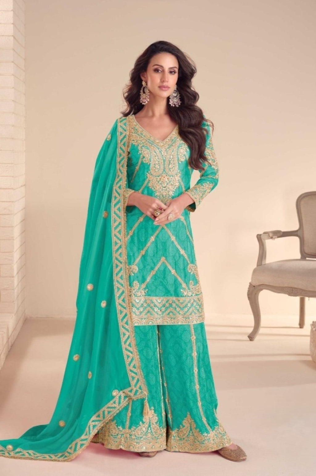 Koyal Peacock Full Work Suit Set