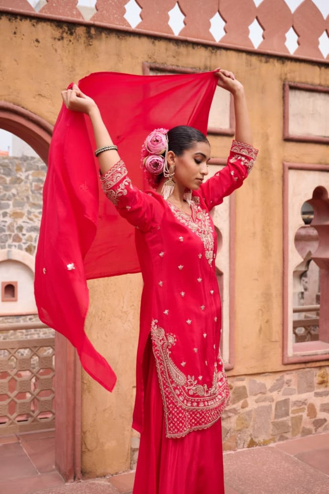 Sangini zarqa full work suit set