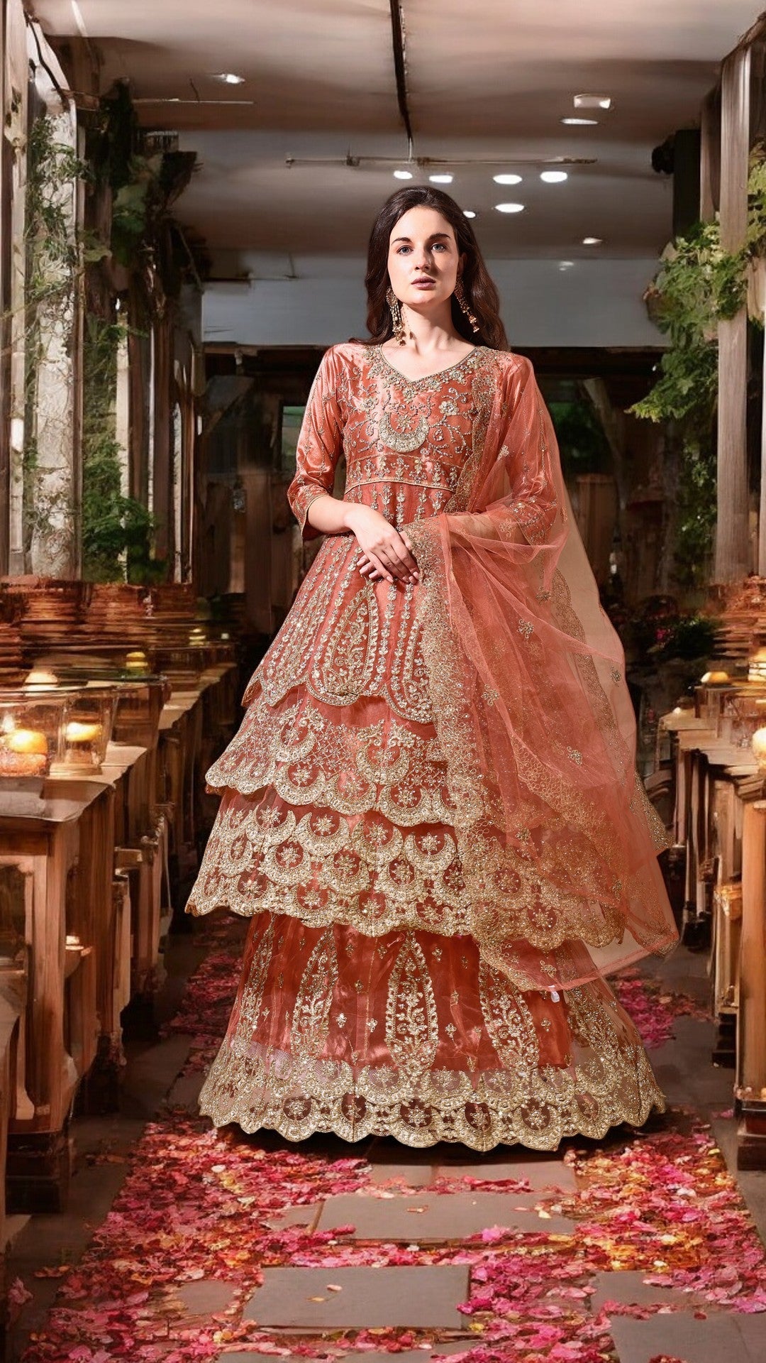 Ahalyaa Embroidered Semi-Stitched Dress Material