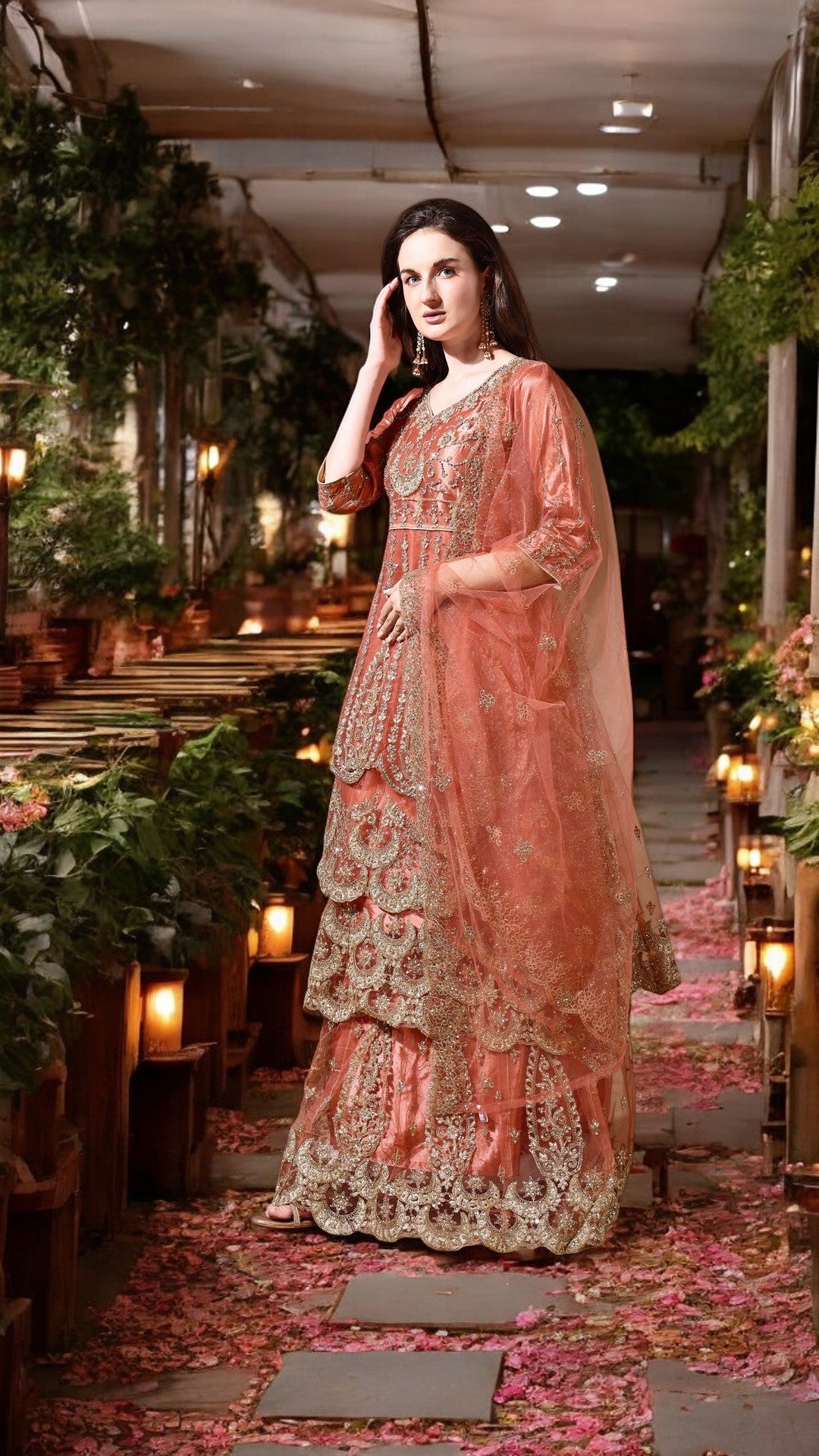 Ahalyaa Embroidered Semi-Stitched Dress Material