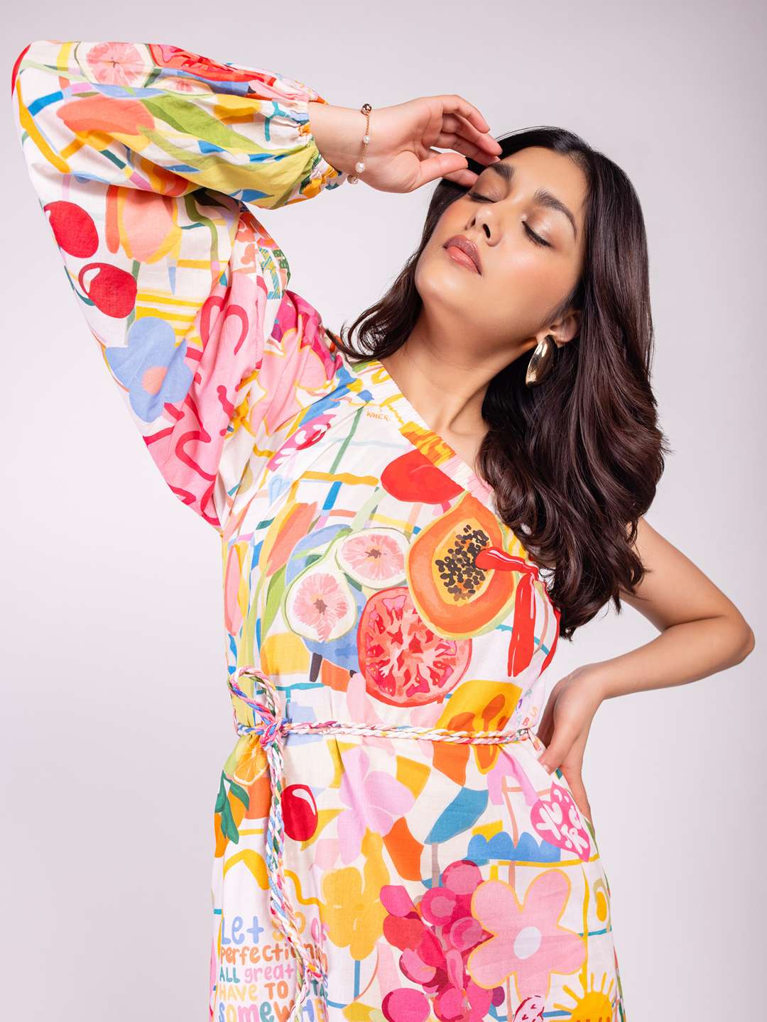 Sugar Printed One-Shoulder Dress