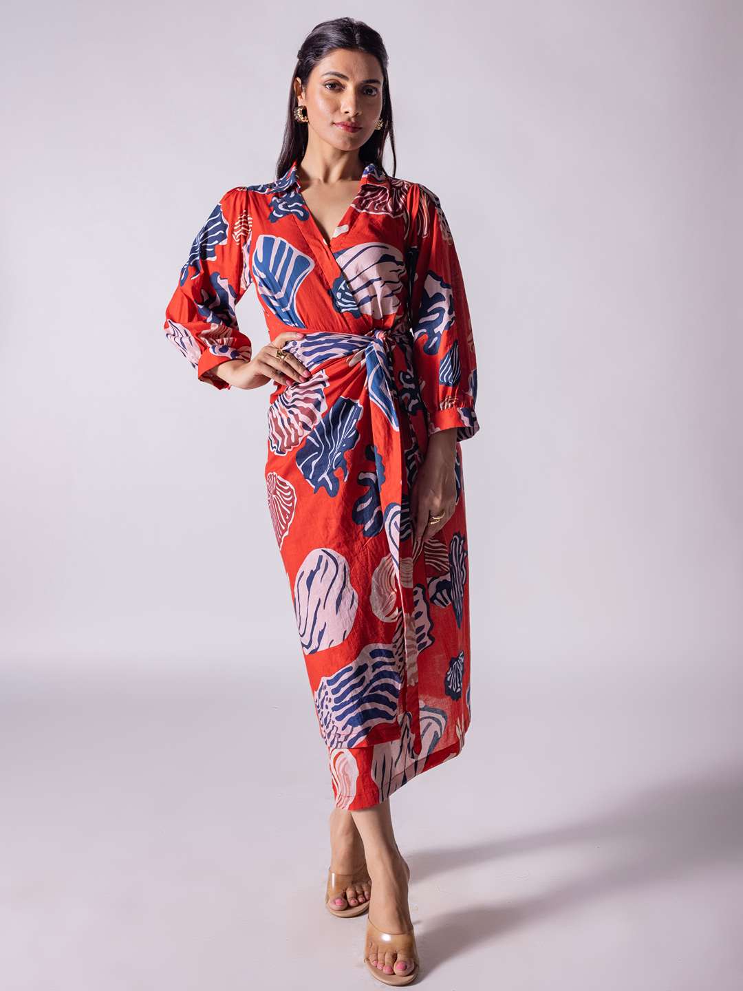 Nautica Printed Wrap Dress