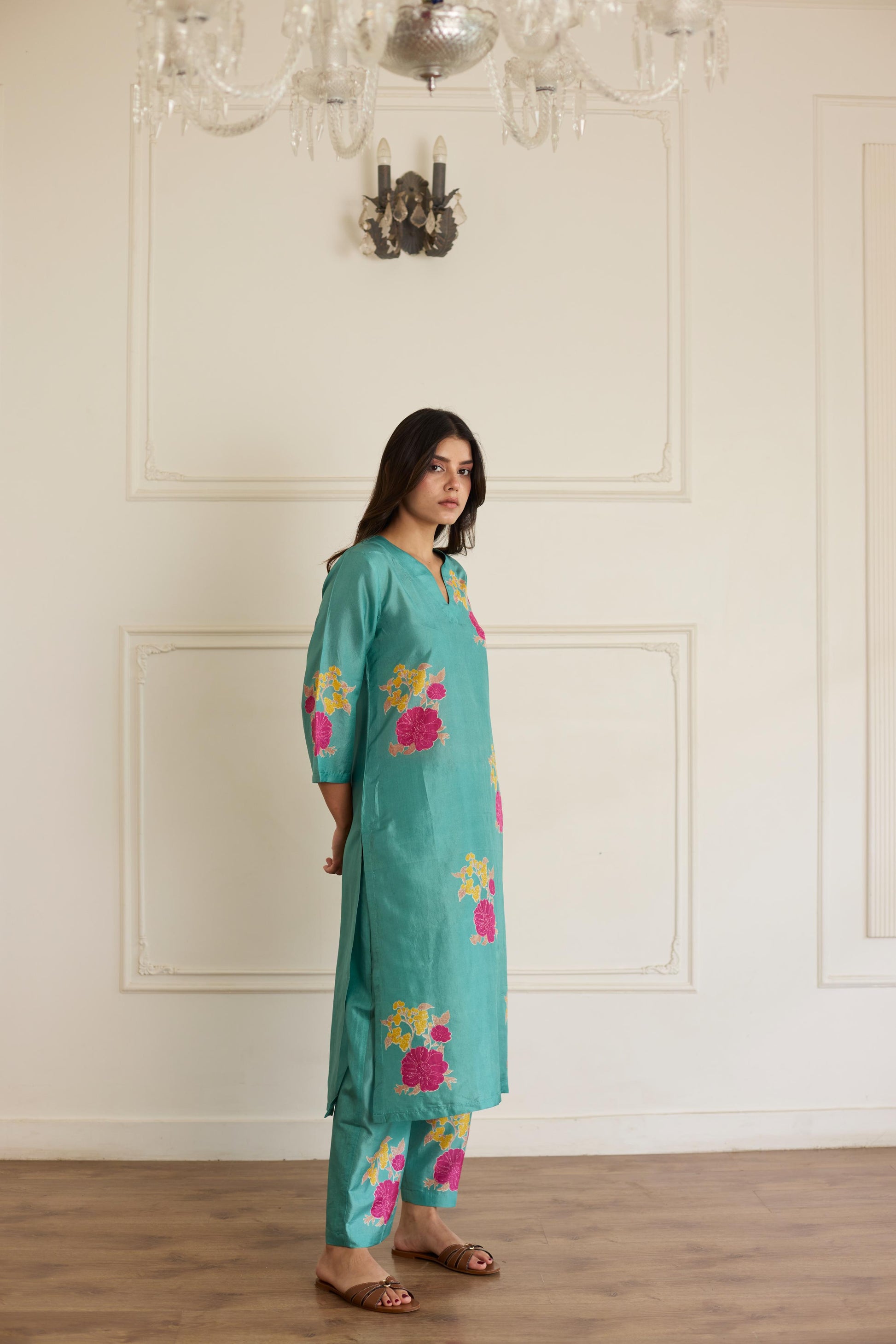 Aqua silk co rd-JA