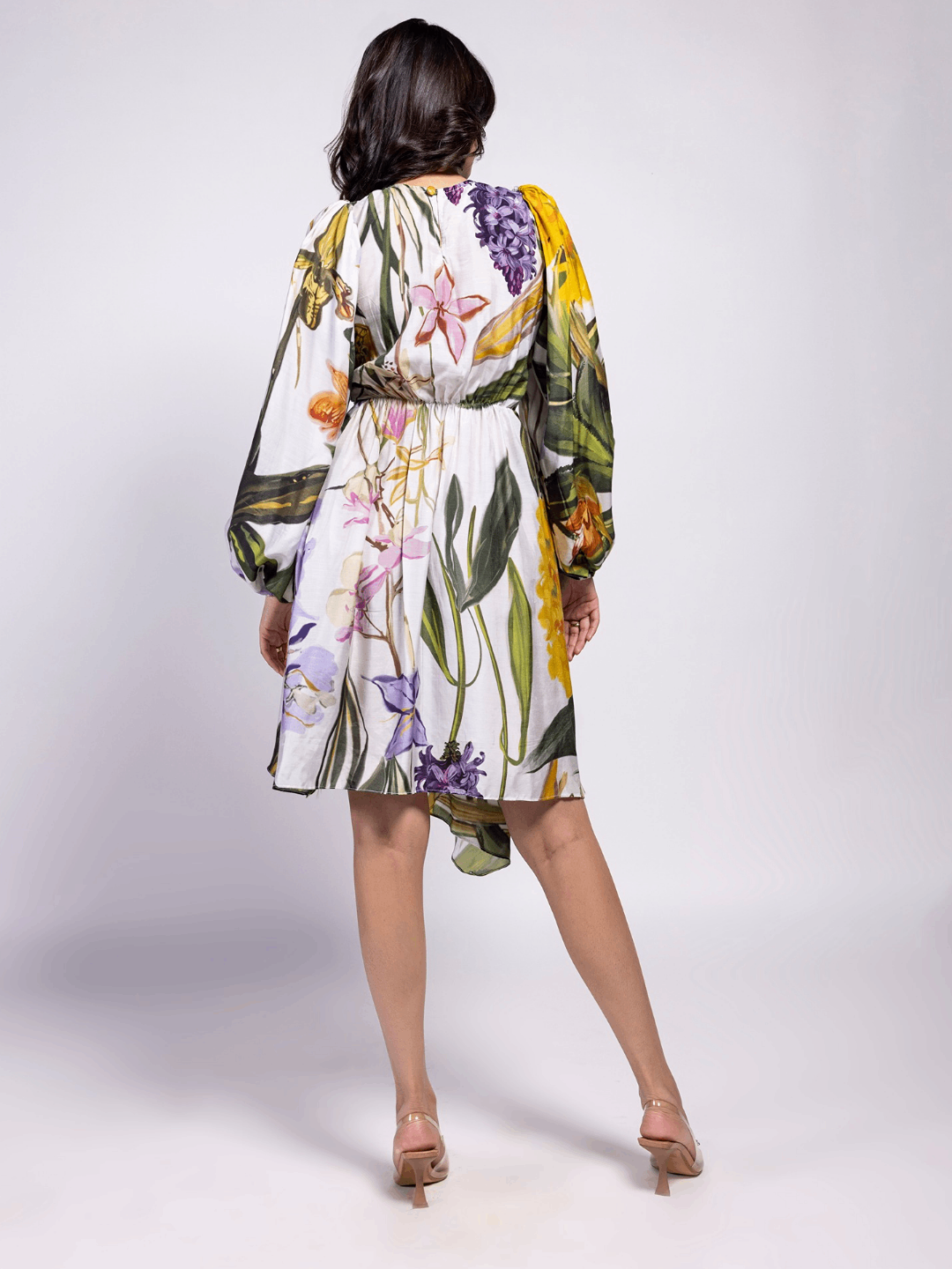 Juniper Printed Asymmetrical Midi Dress