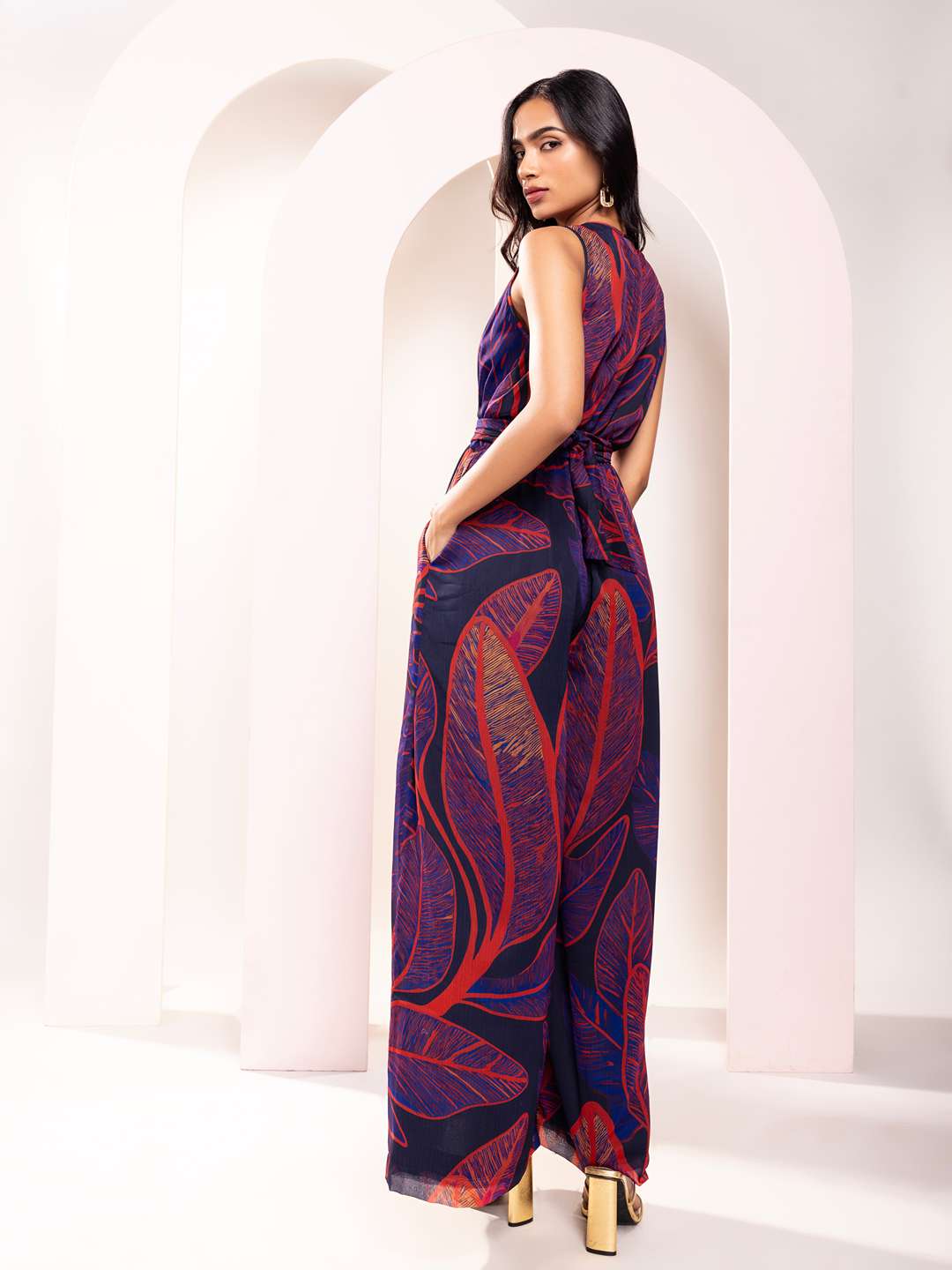 Foliage Printed Jumpsuit