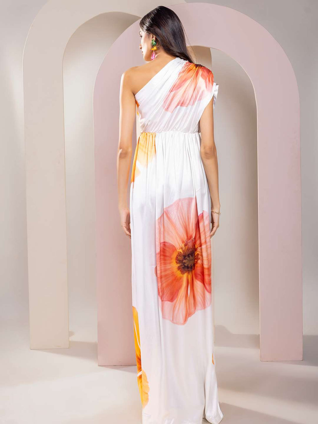 Sunbloom Printed One Shoulder Maxi Dress