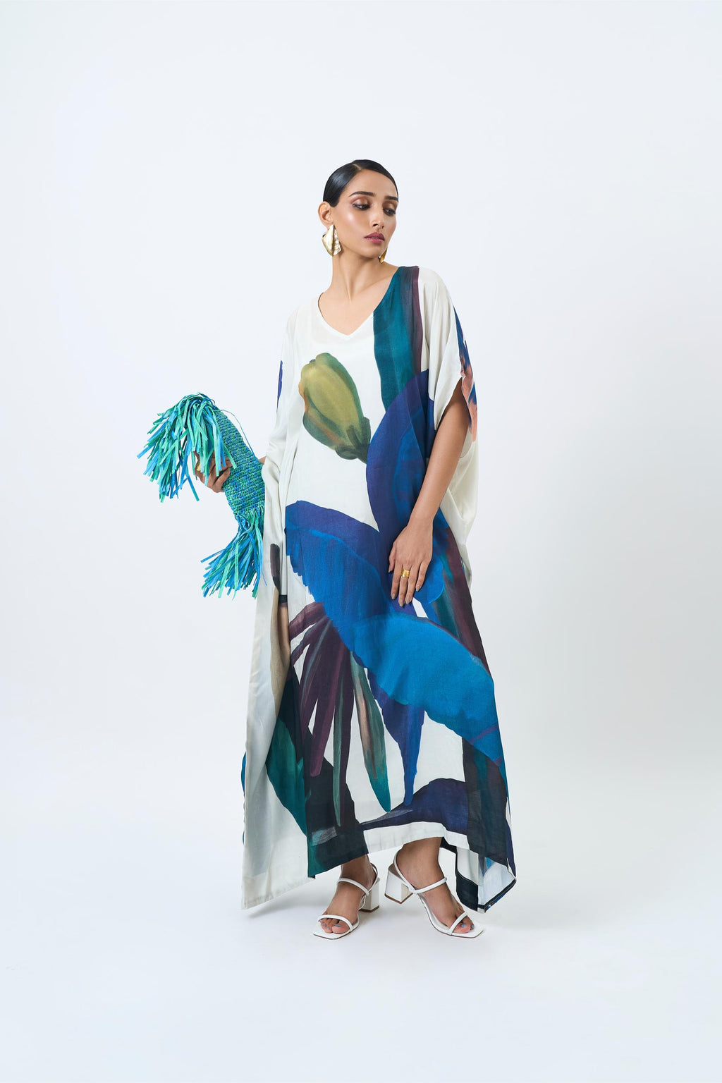 Blue Leaf Kaftan