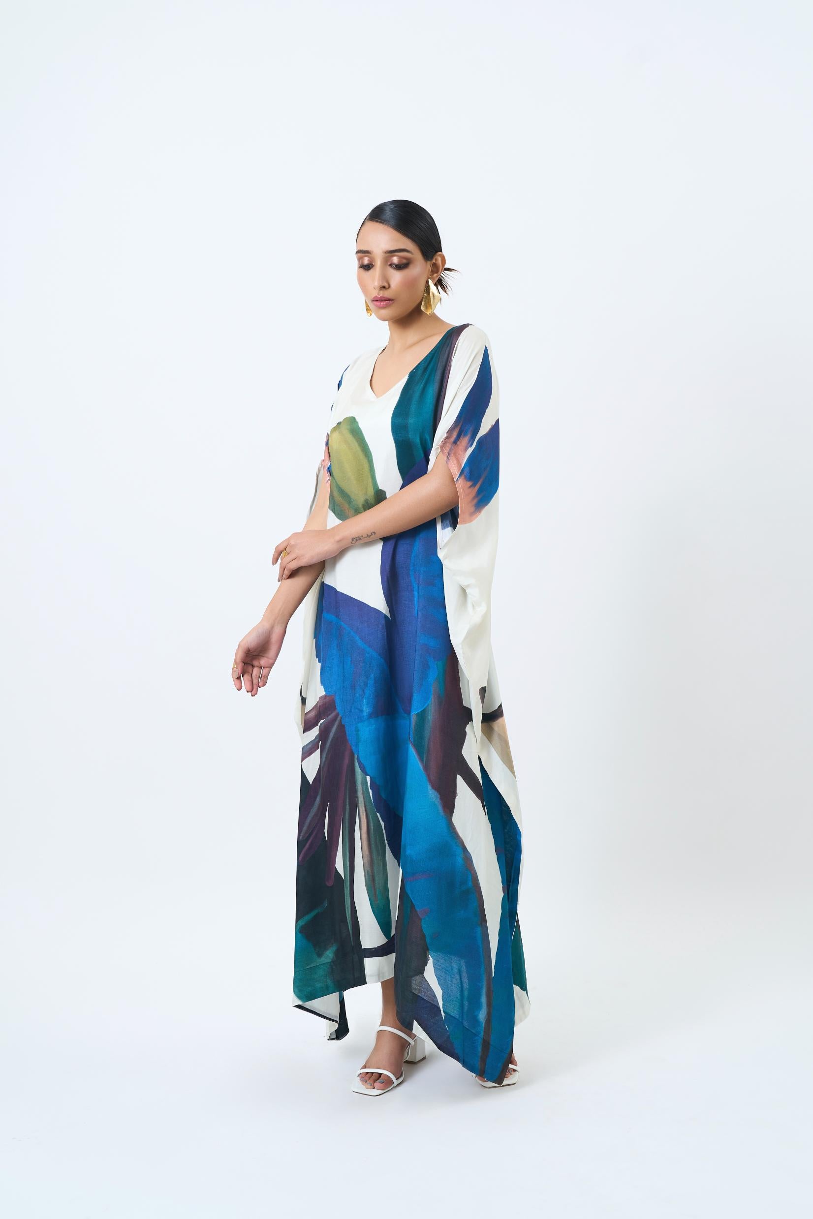 Blue Leaf Kaftan
