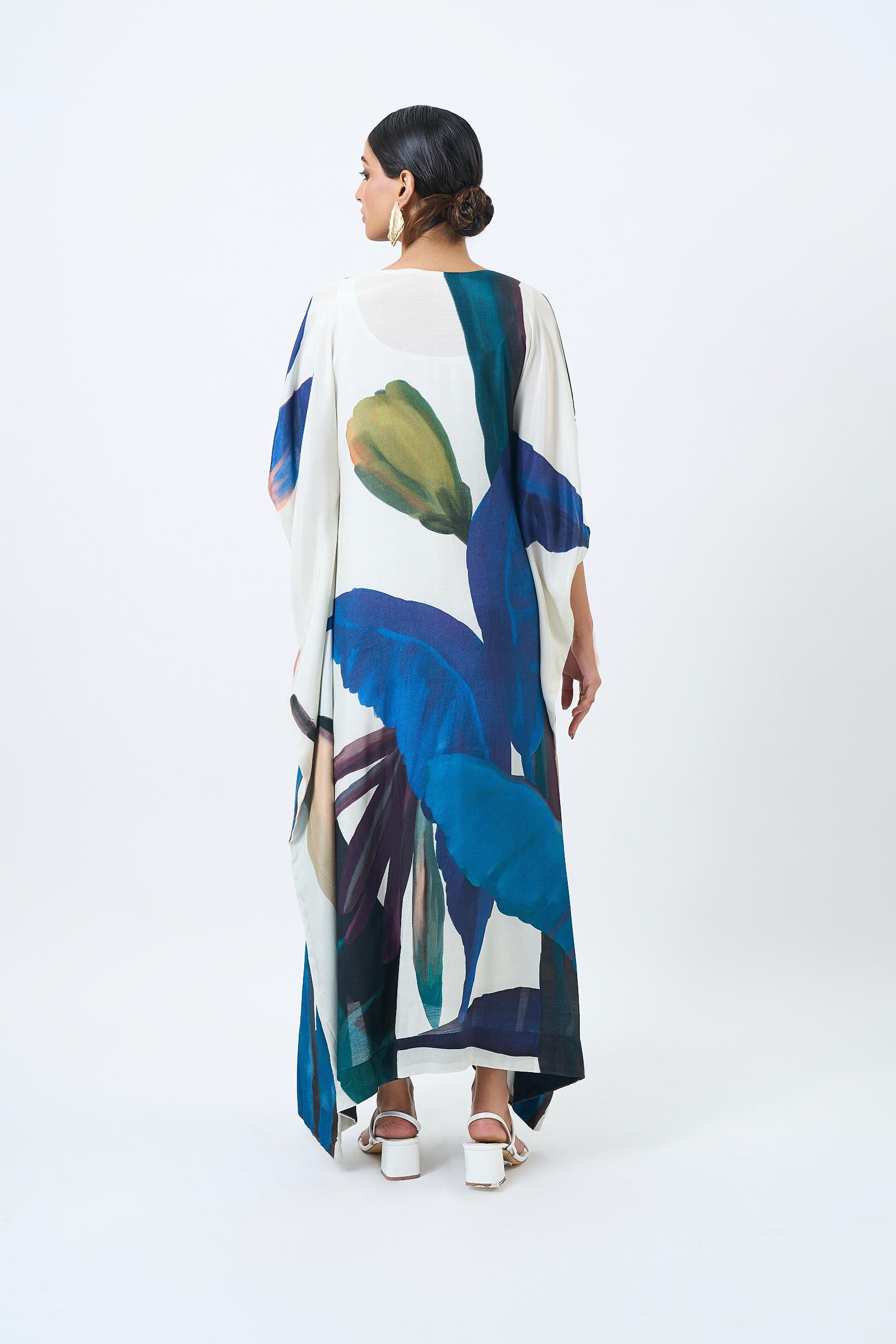 Blue Leaf Kaftan