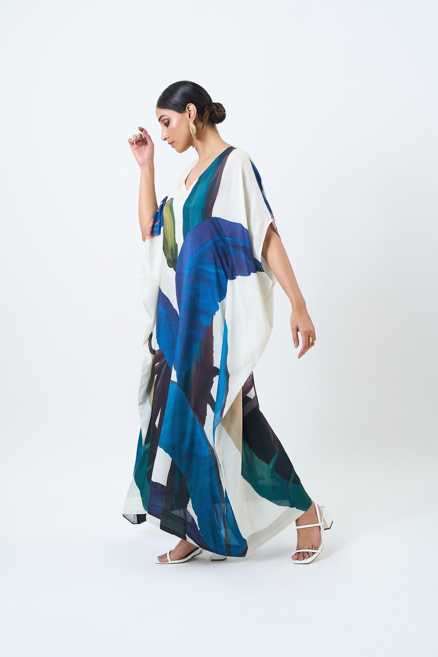 Blue Leaf Kaftan