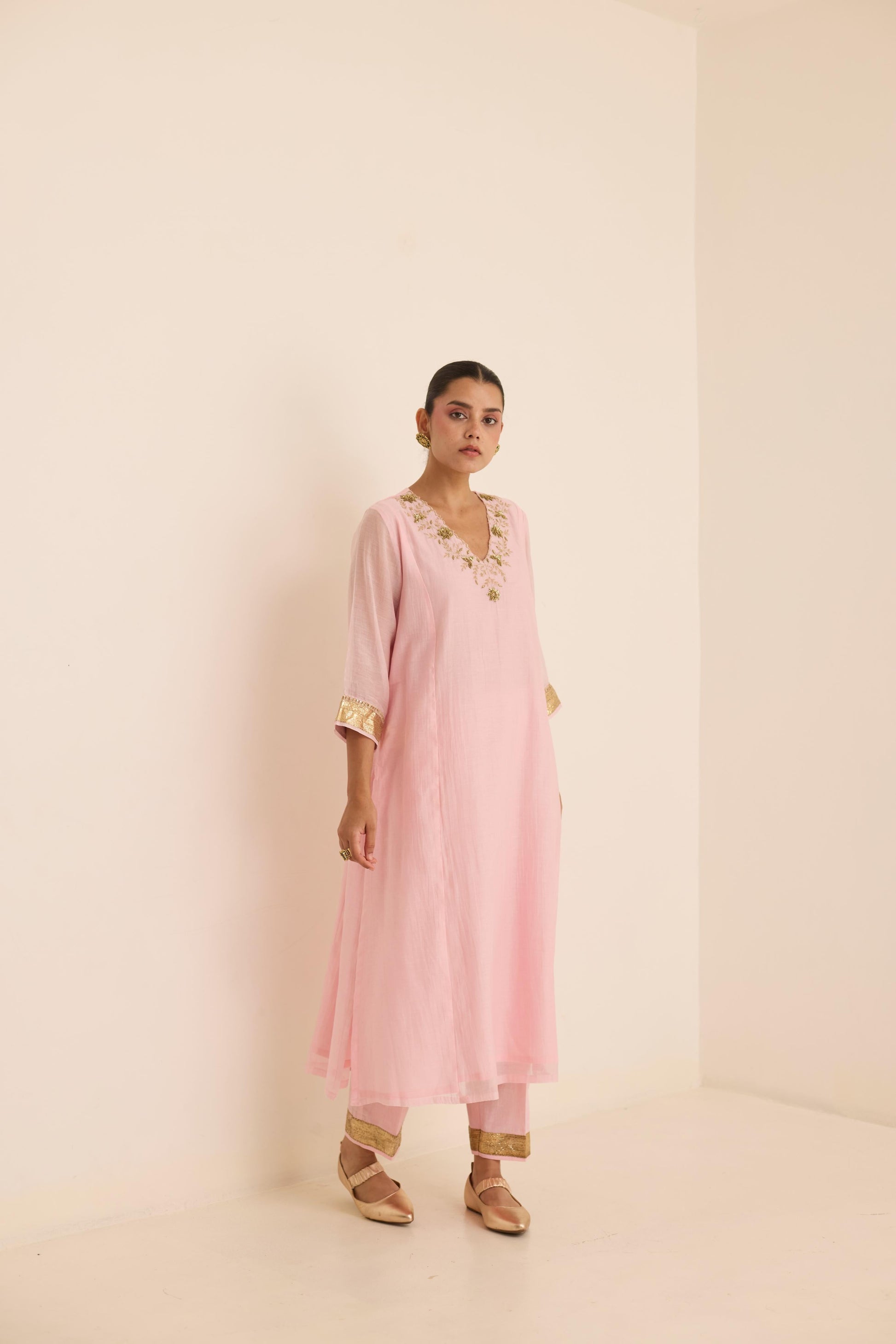 Blush Mukaish Set-JA