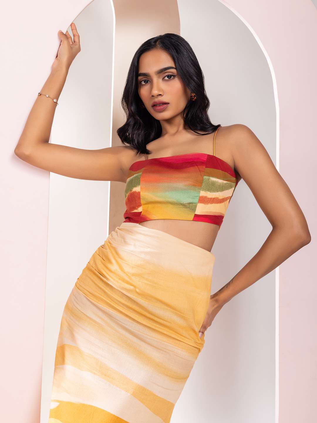 Flow Printed Cutout Maxi Dress