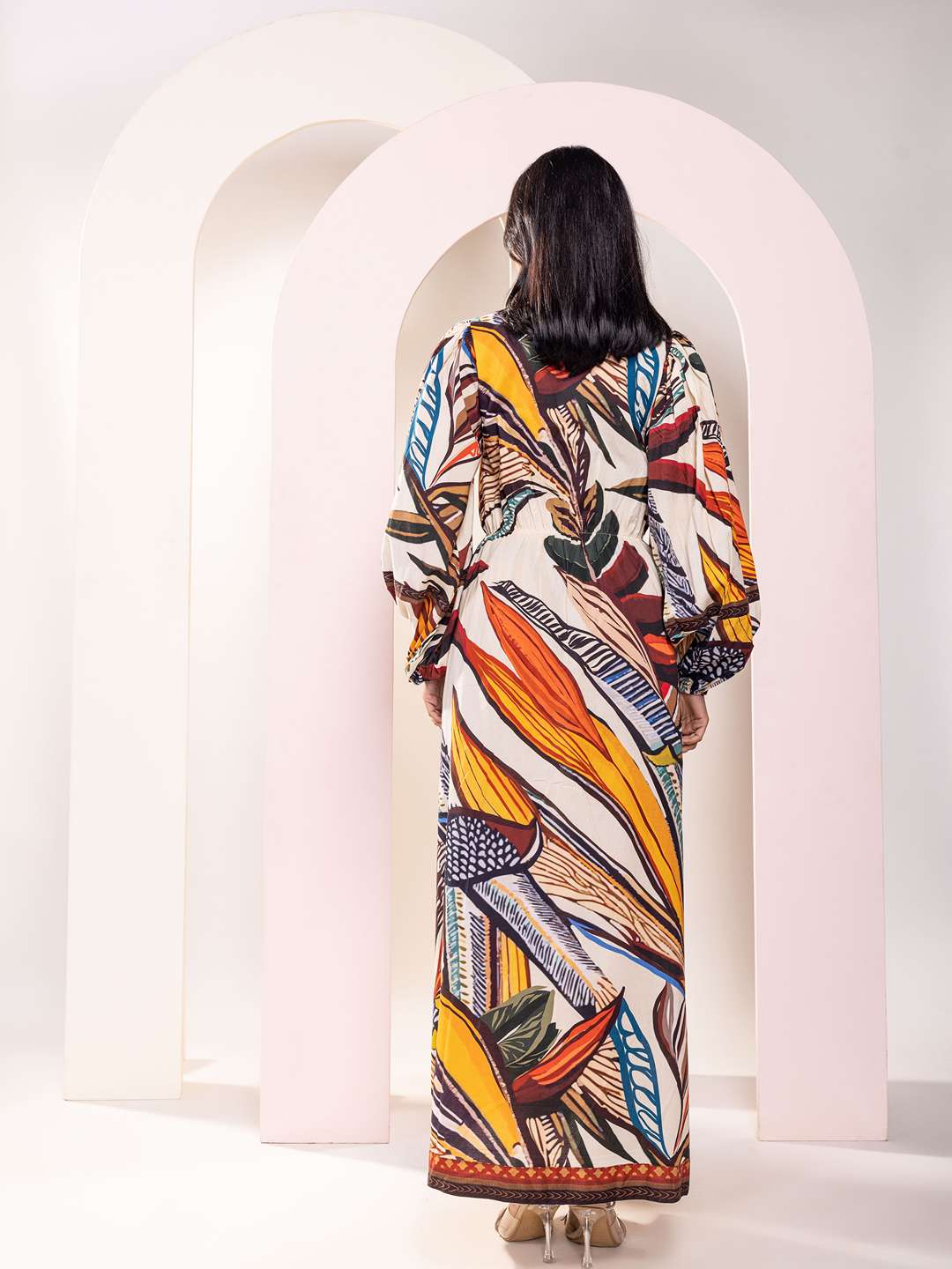 Cinnamon Printed Maxi Dress
