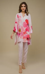 SEHER PINK FLORAL PRINTED SUIT- II