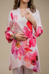 SEHER PINK FLORAL PRINTED SUIT- II
