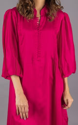 HOT PINK SET WITH EMBROIDERED DHOTI- II