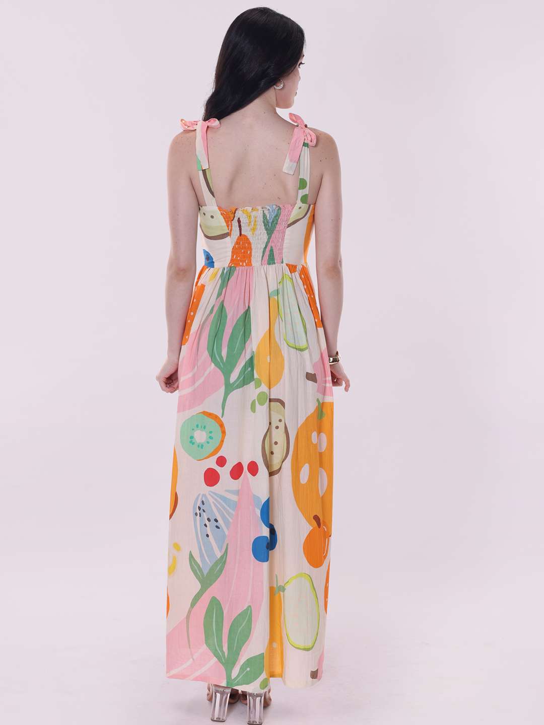 Berry Printed Strappy Dress