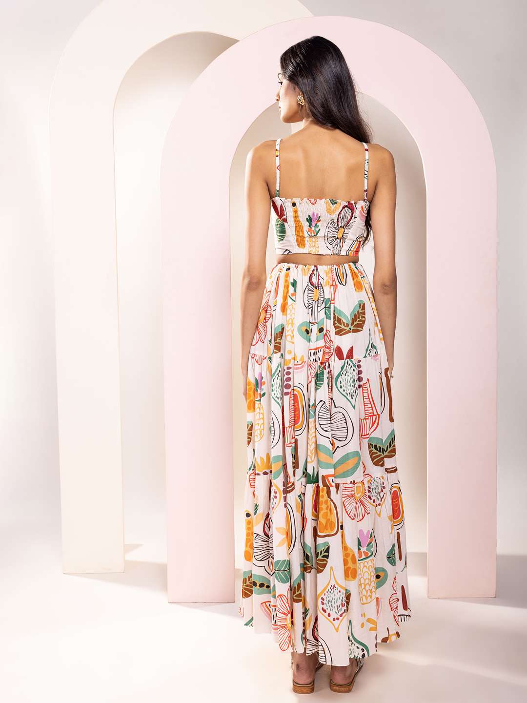 Gardenia Printed Cutout Maxi Dress