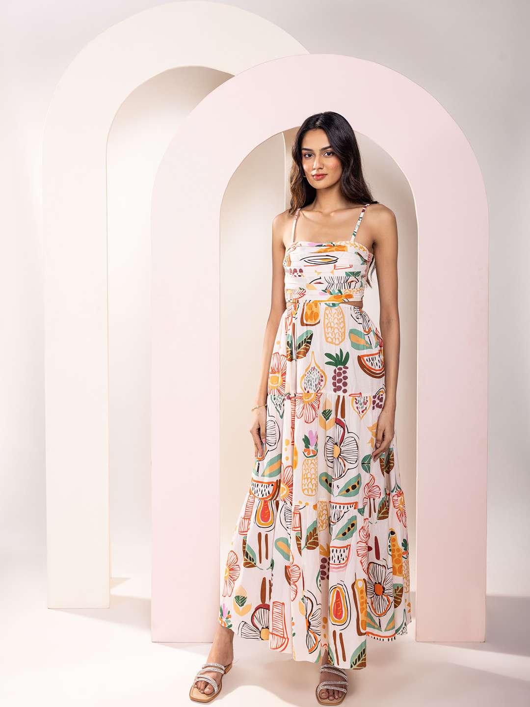 Gardenia Printed Cutout Maxi Dress