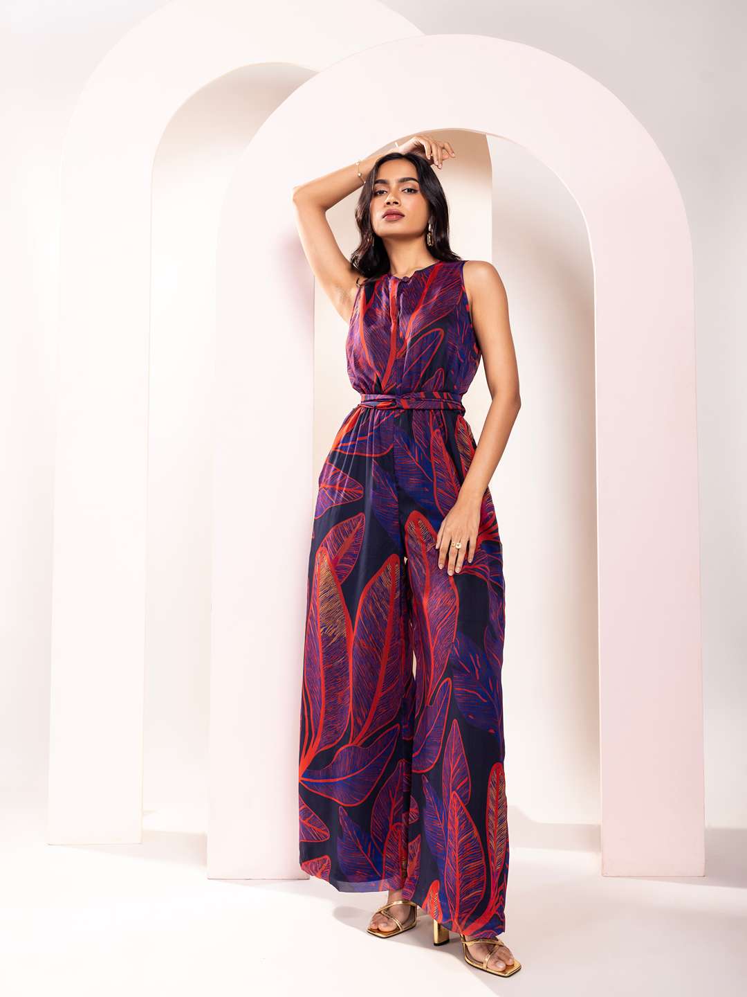 Foliage Printed Jumpsuit