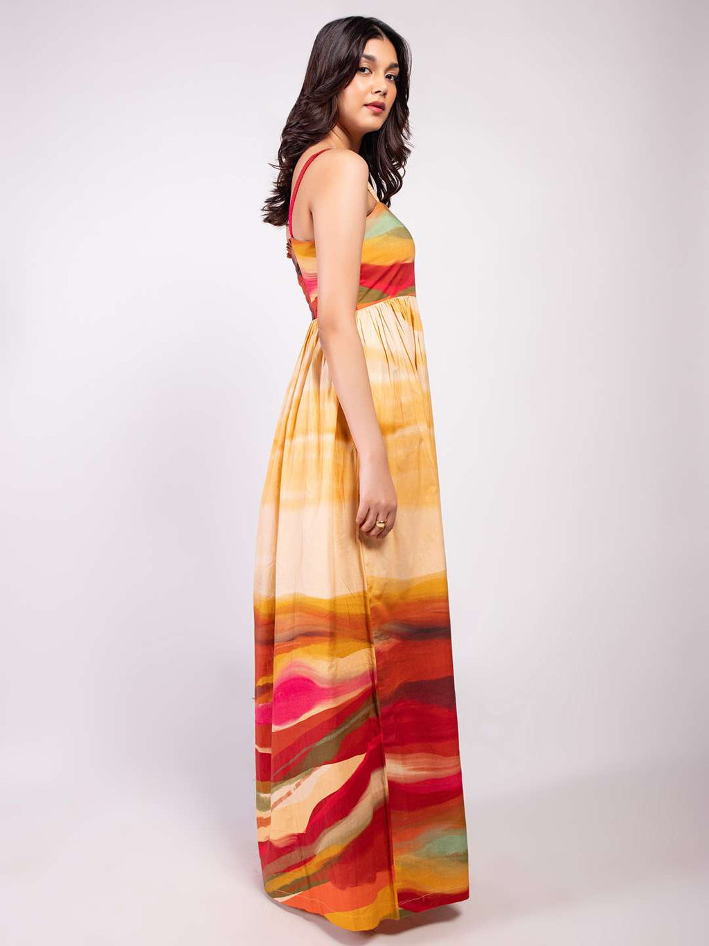 Flow Printed Strappy Maxi Dress