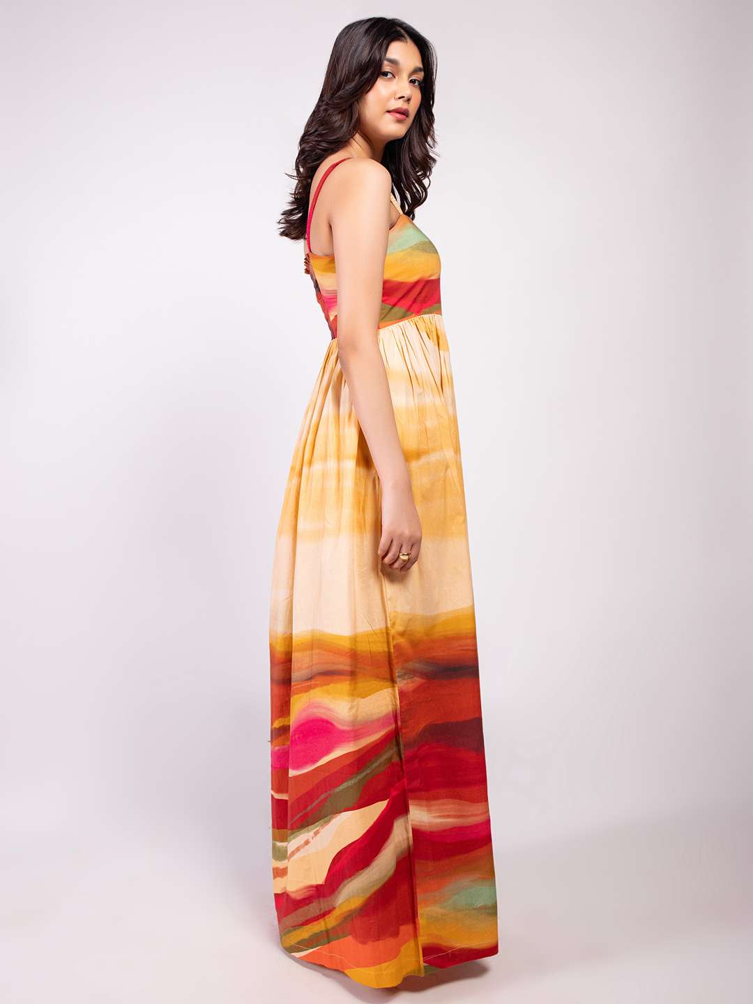 Flow Printed Strappy Maxi Dress