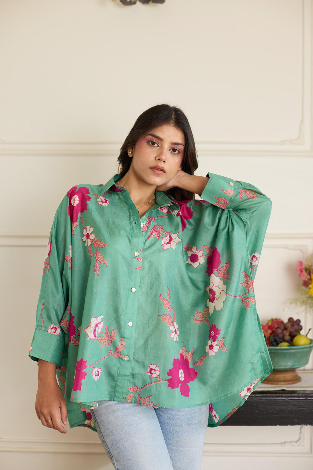 Gia Sea Green Shirt-JA