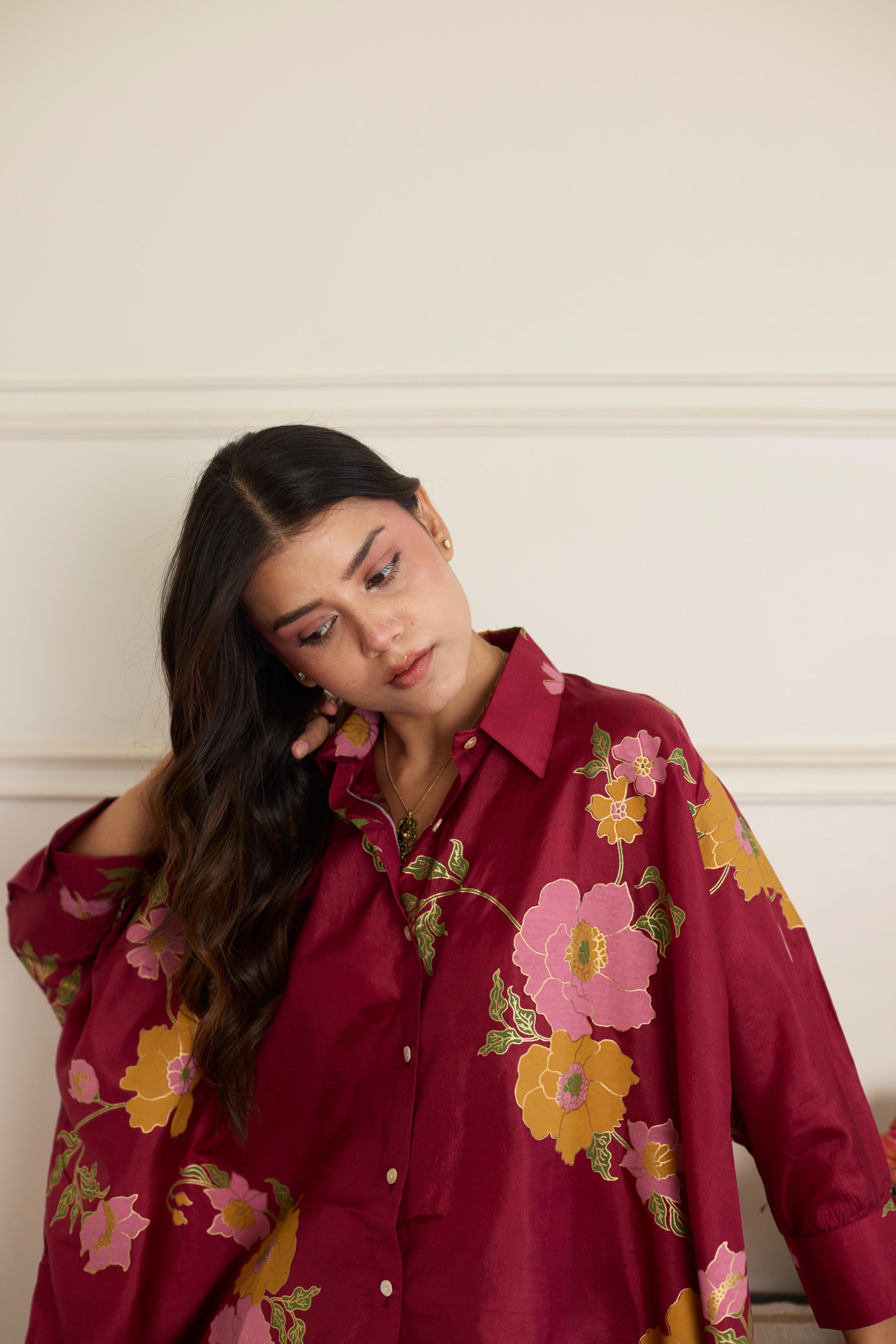 Gia Maroon Shirt-JA