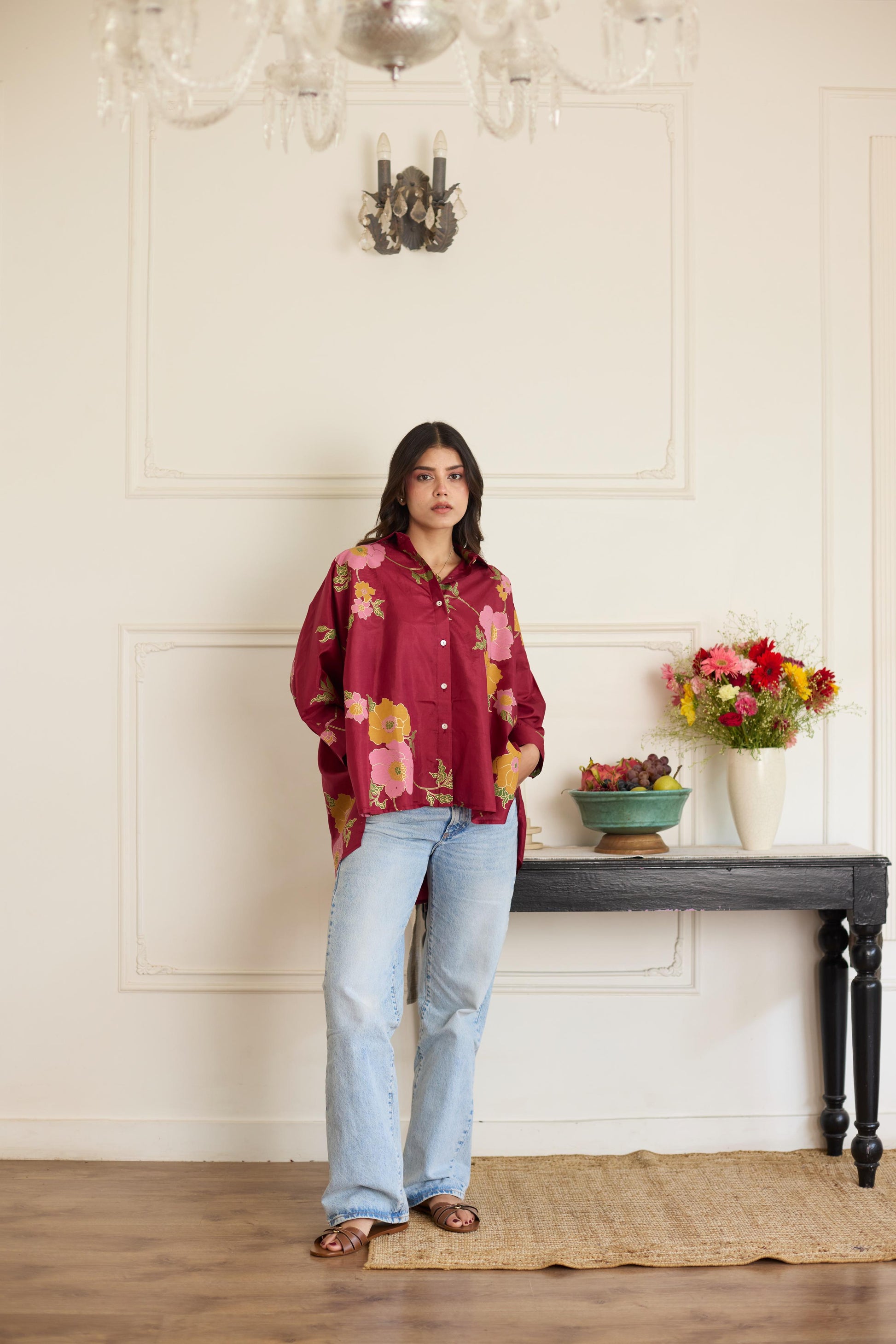 Gia Maroon Shirt-JA