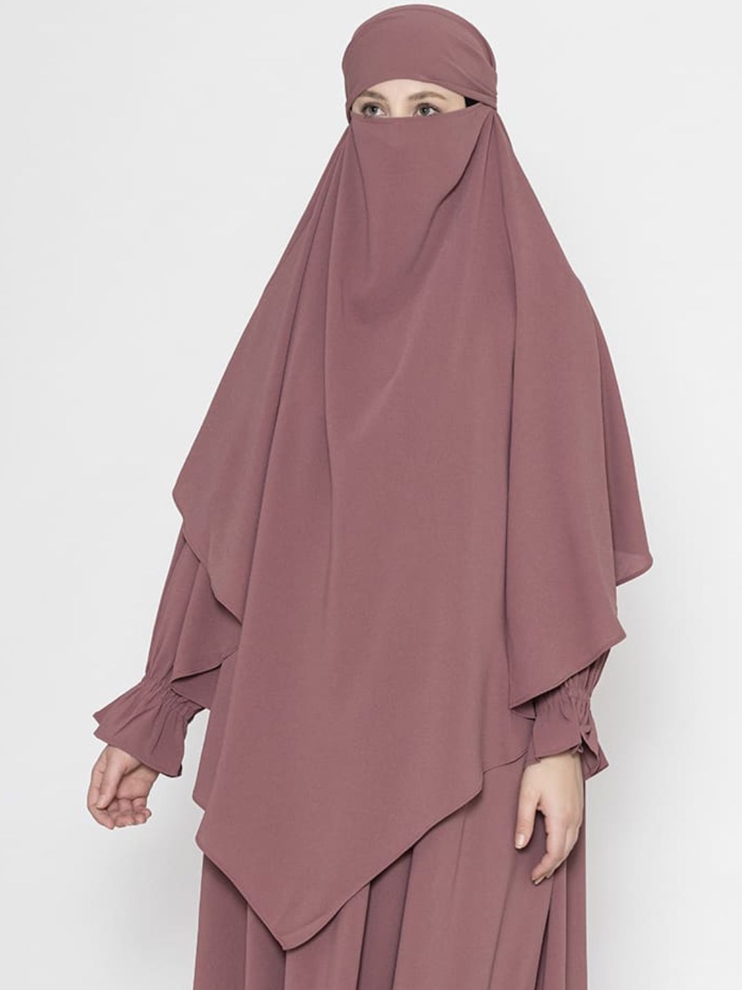 Royal Layered Khimar Mauve