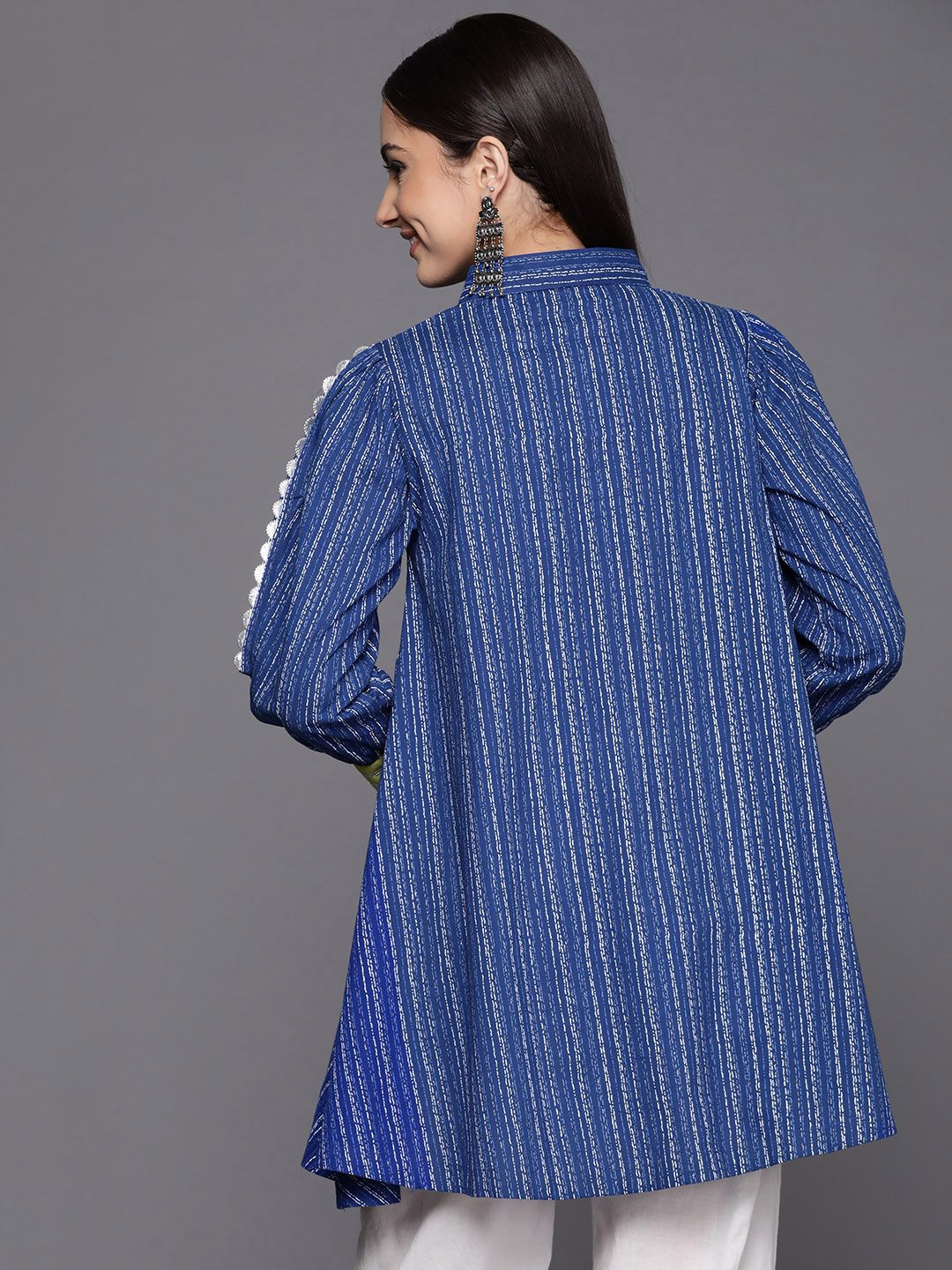 Blue Pure Cotton Printed Tunic