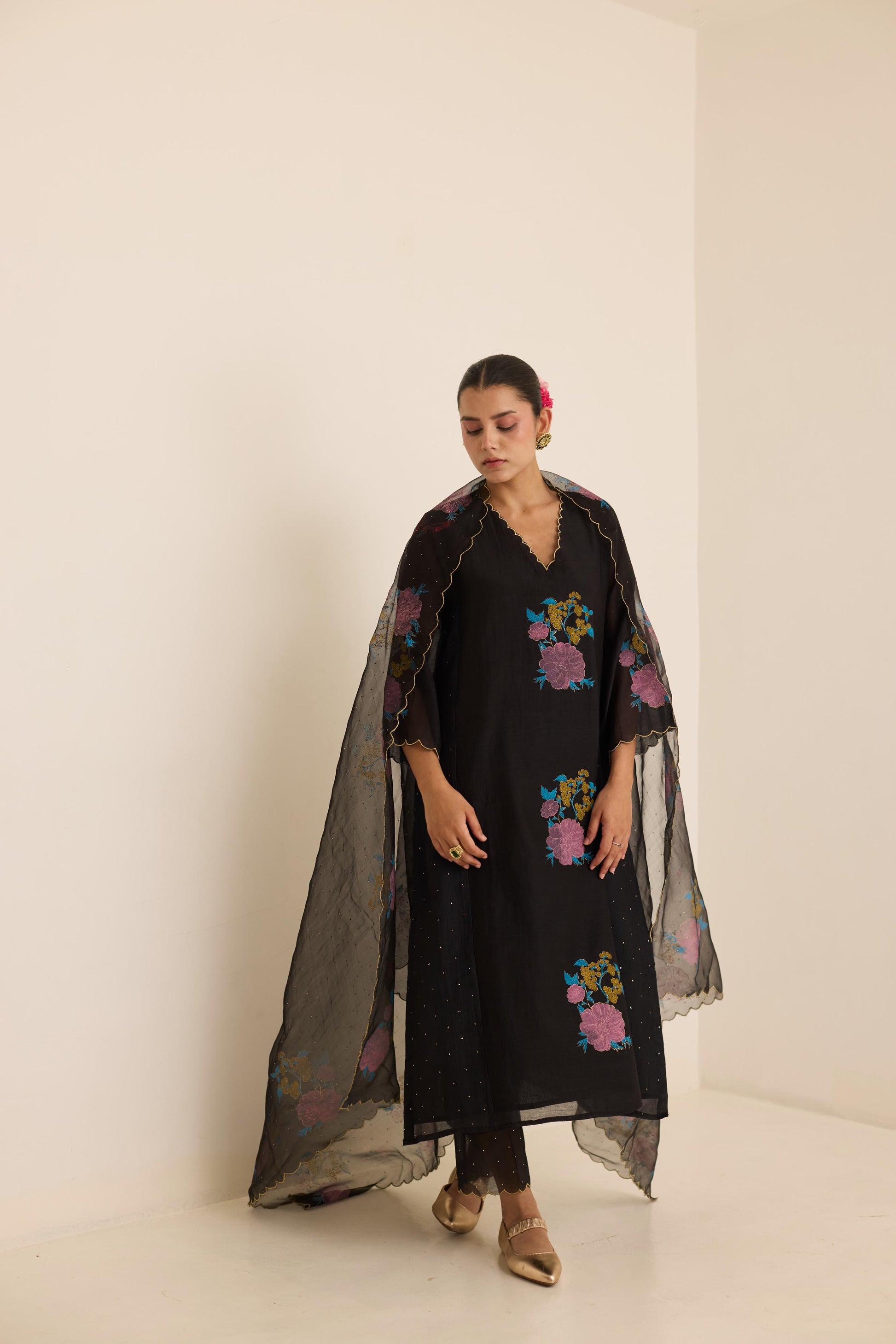 Midnight Mukaish Set-JA