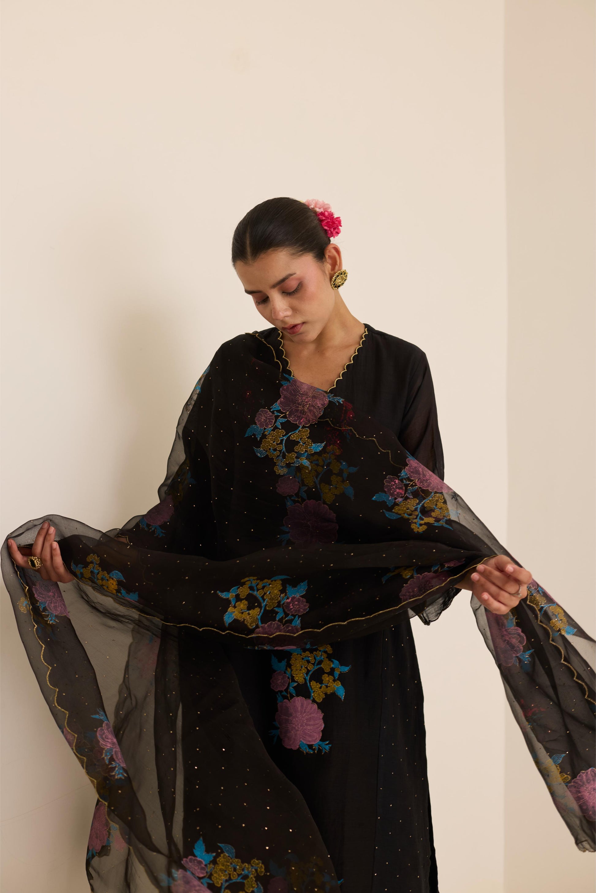 Midnight Mukaish Set-JA