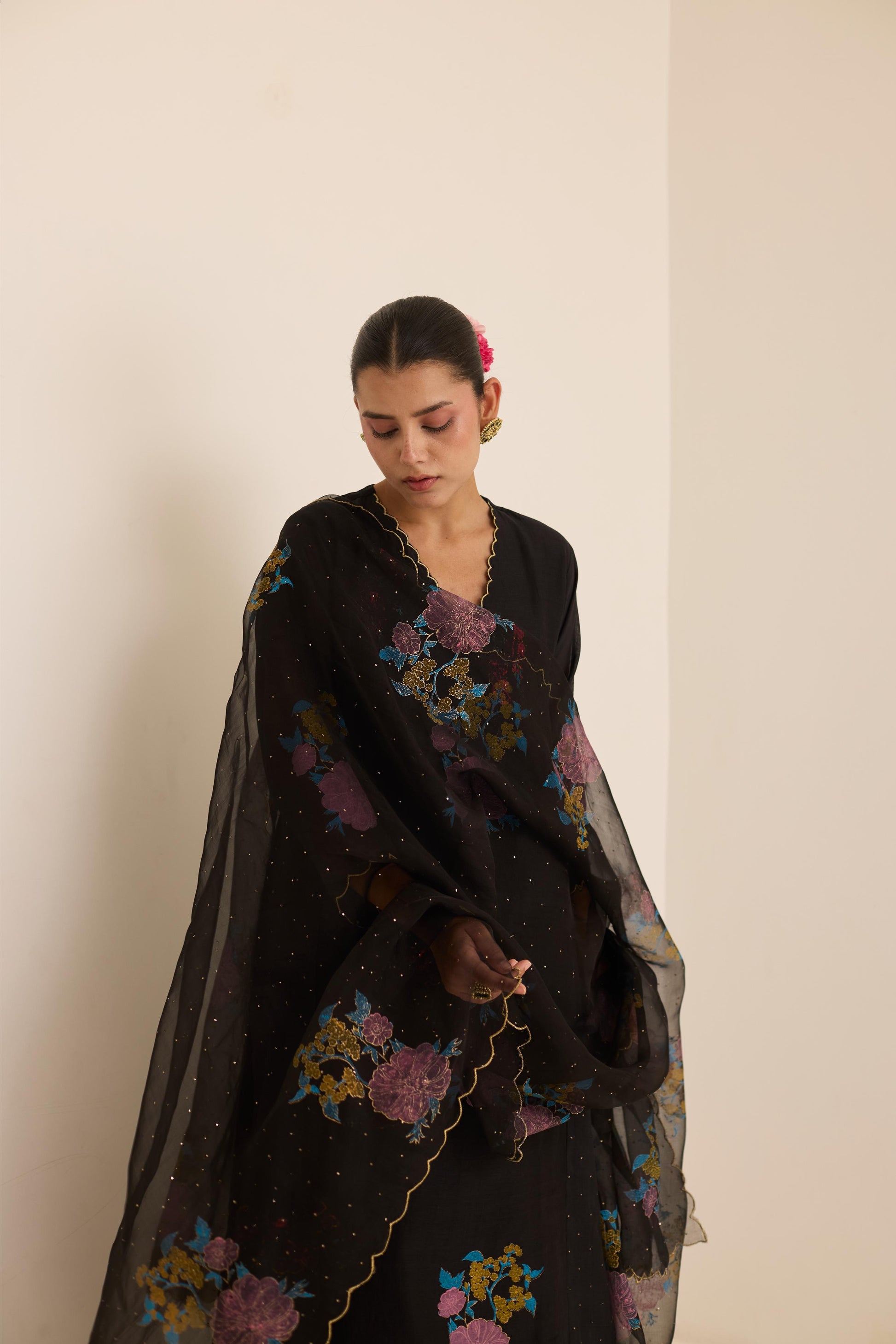 Midnight Mukaish Set-JA