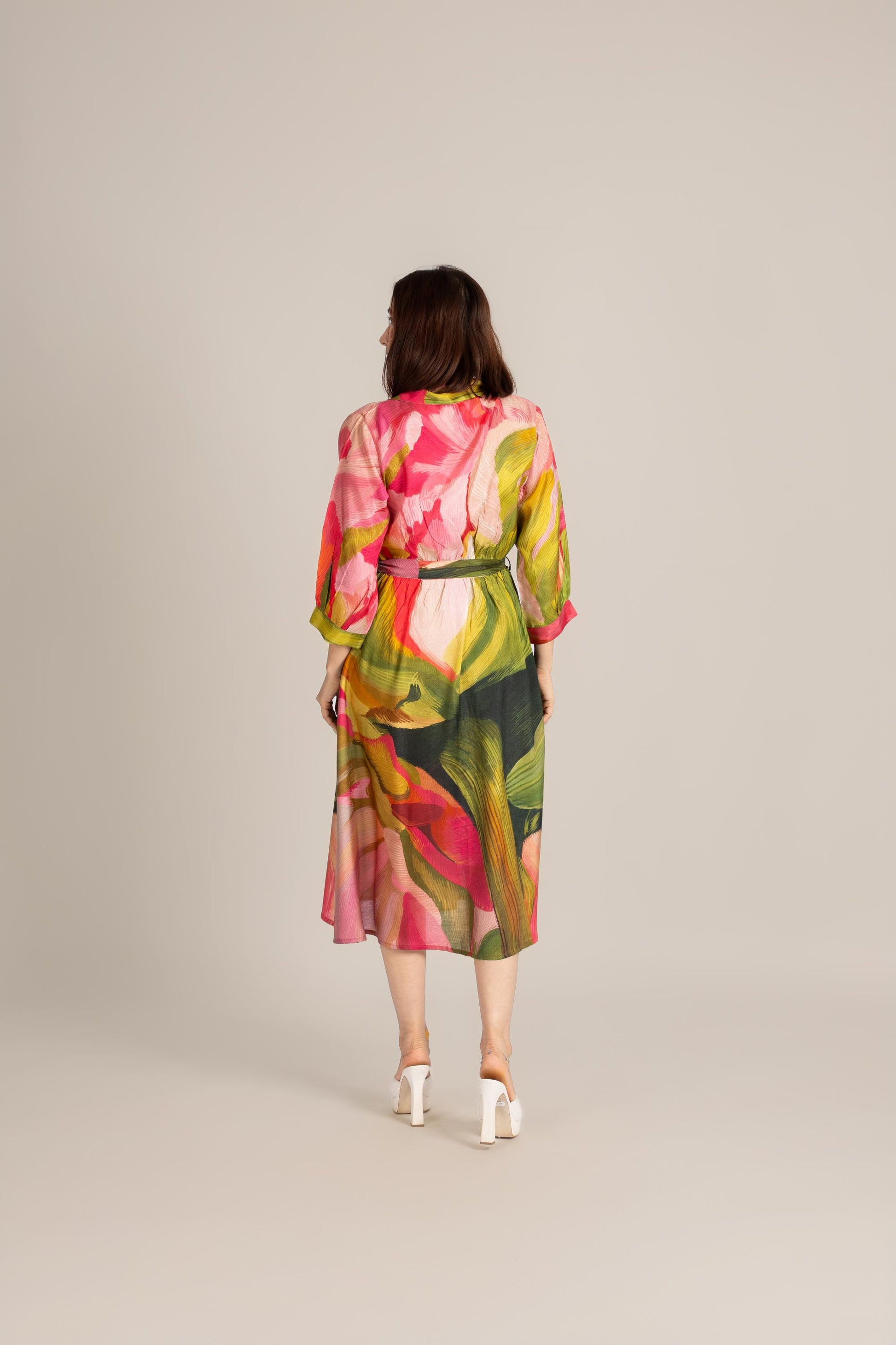 Palm line crest dress- ET
