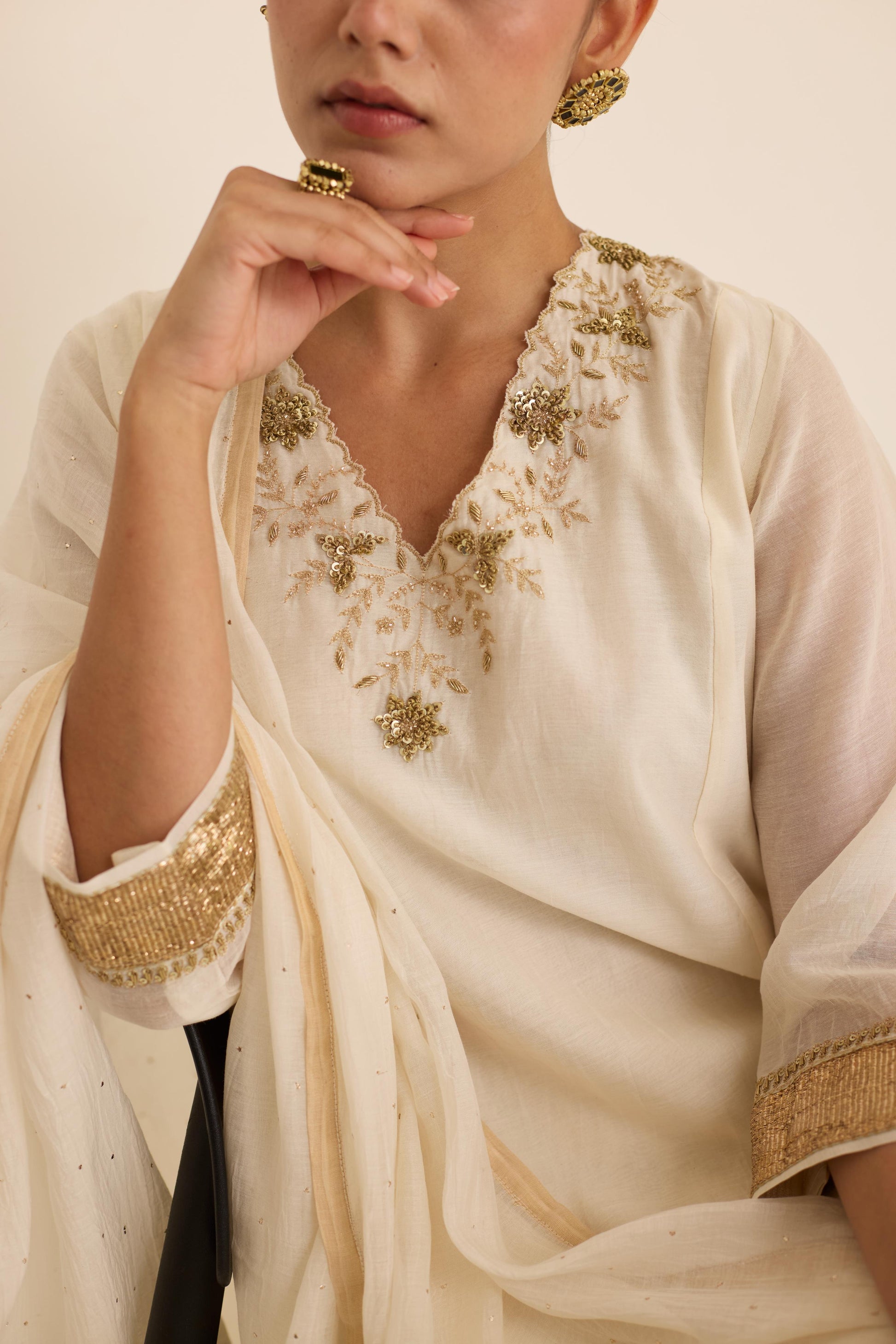 Pearl Mukaish Set-JA