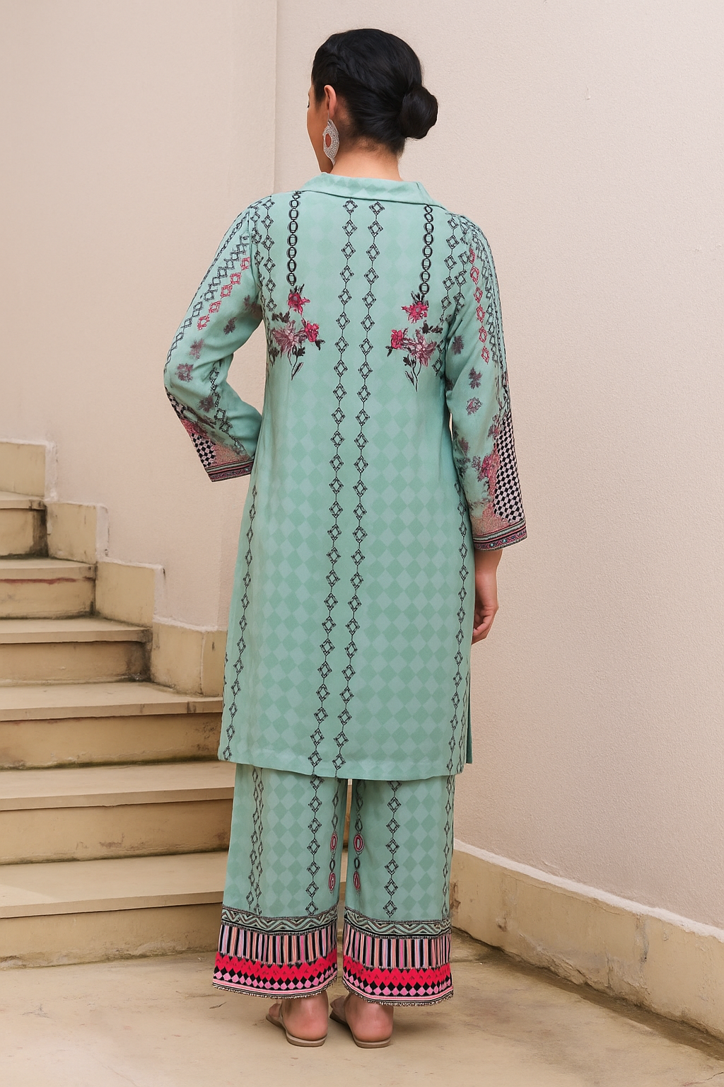 Kabool Shamrock Printed Co-ord Set-AL